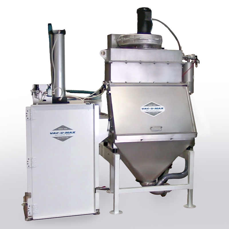 VAC-U-MAX Pneumatic Empty Bag Compactor and Bag Dump Station