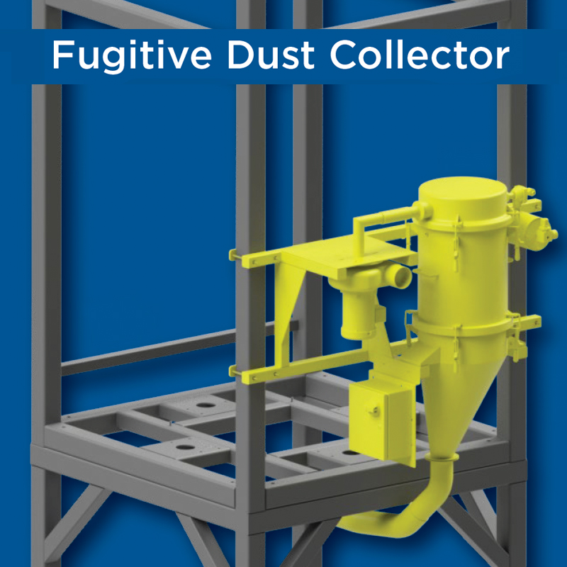 Fugitive Dust Collector option on Bulk Bag Unloader