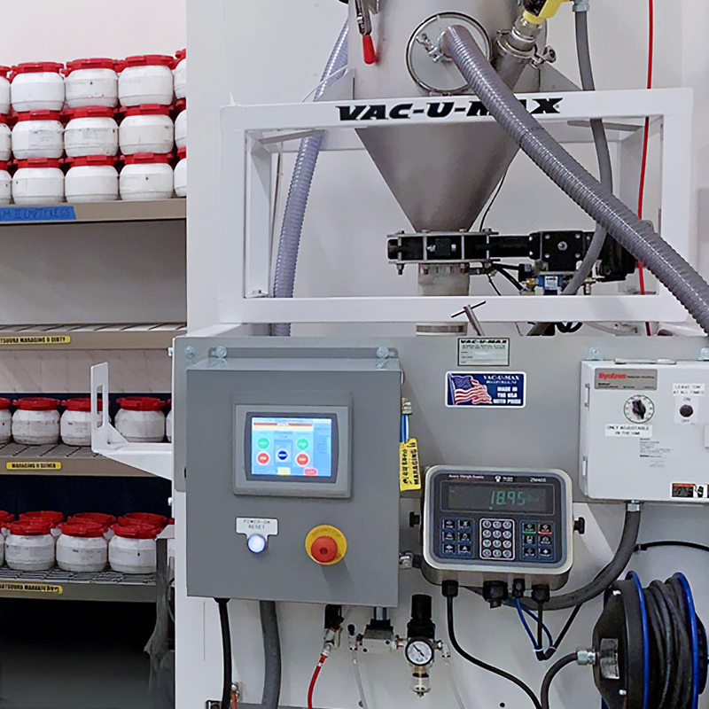 VAC-U-MAX control panel for a pneumatic conveying system