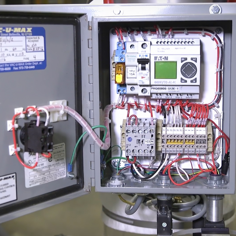 VAC-U-MAX control panel for a pneumatic conveying system
