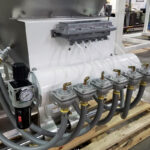 Filter separator batch weighing system with 6-bank Pulsonics
